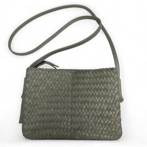 Madewell The Knotted Woven Leather Crossbody Bag Ashen Sage Small Women Bag
